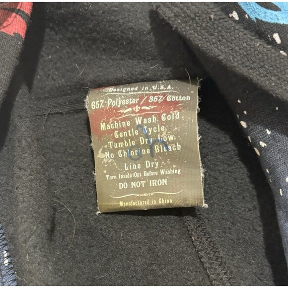 Club Chaos Mens Hoodie Full Zip 2XL Jesus Mary AOP Jesse Pinkman Grunge Y2K Blac - Picture 12 of 15